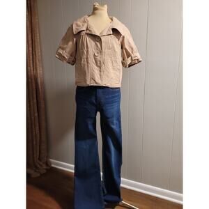 Banana Republic Factory - Women's XS Tan Cotton Short Sleeved Jacket